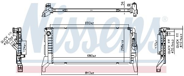 NISSENS Engine radiator Article number: 606789 cheaply