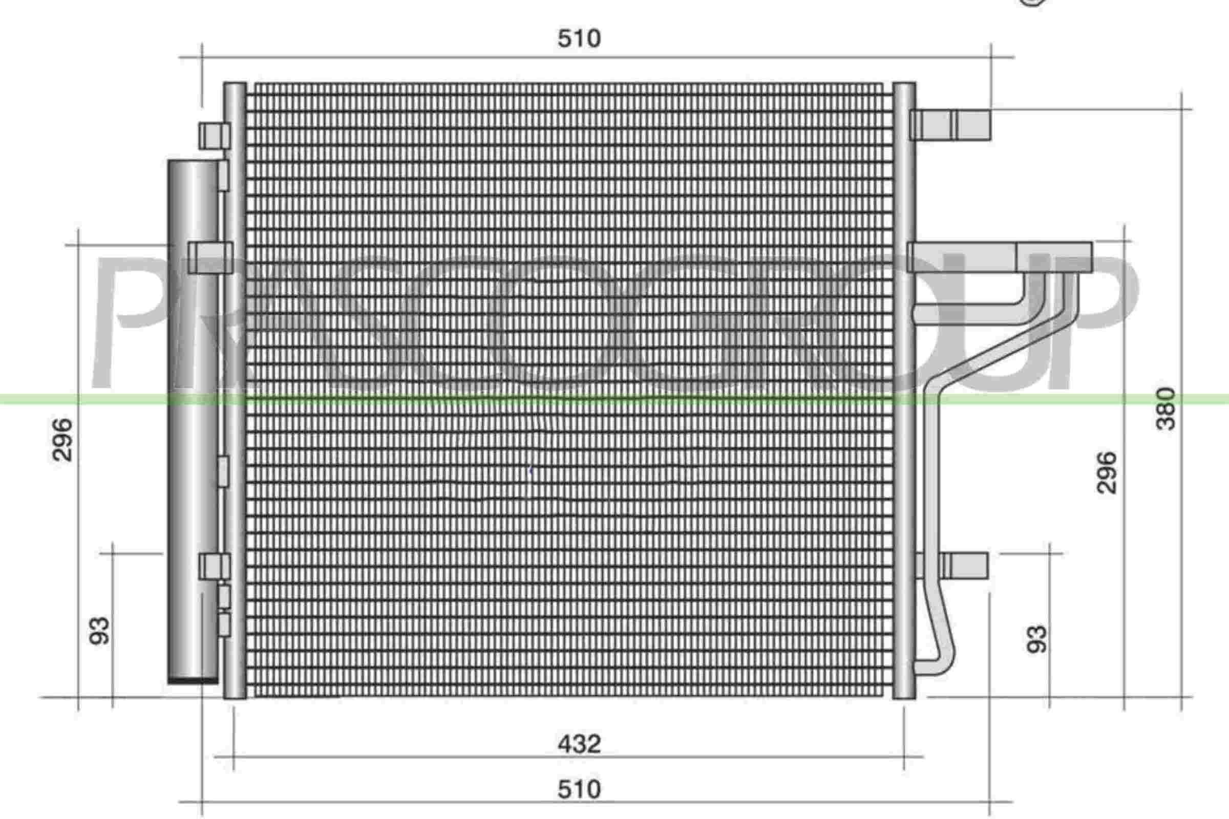 PRASCO Air conditioning condenser Article number: KI328C002 cheaply