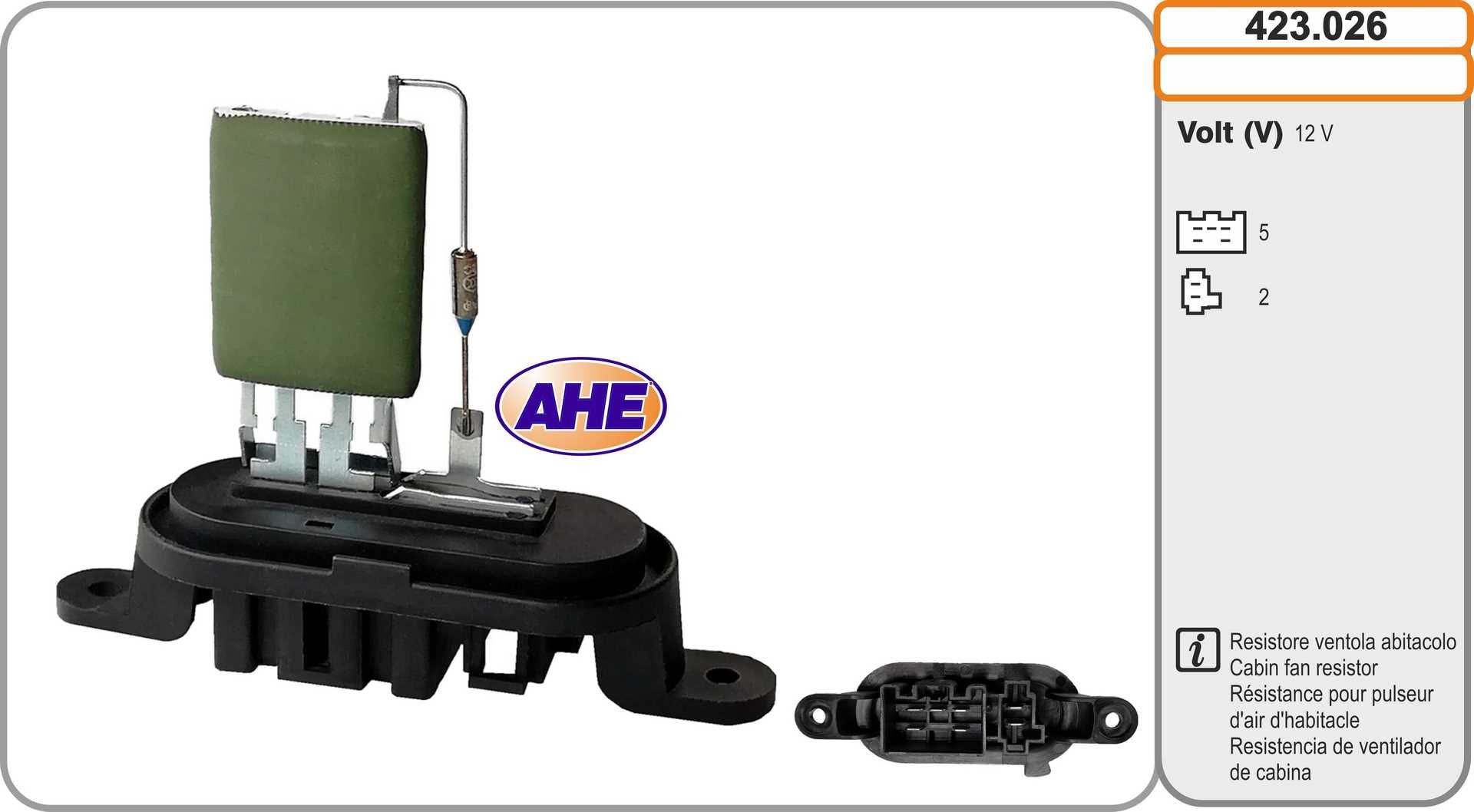AHE Pre-resistor, electro motor radiator fan Article number: 423.026 cheaply