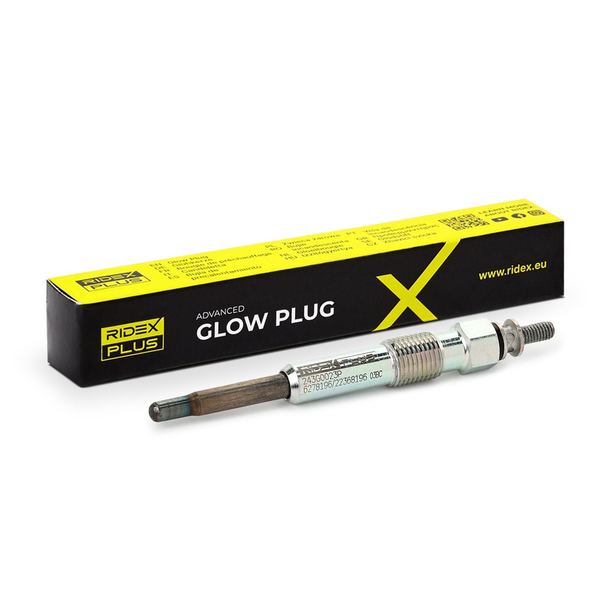 RIDEX PLUS Glow plug Article number: 243G0023P cheaply