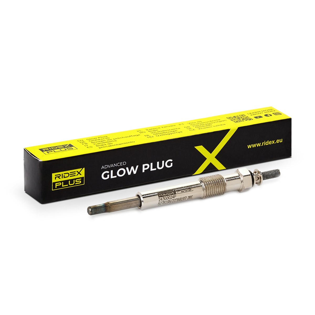 RIDEX PLUS Glow plug Article number: 243G0024P cheaply