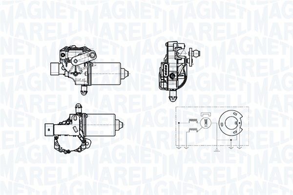 MAGNETI MARELLI Wiper motor Article number: 064378900010 cheaply