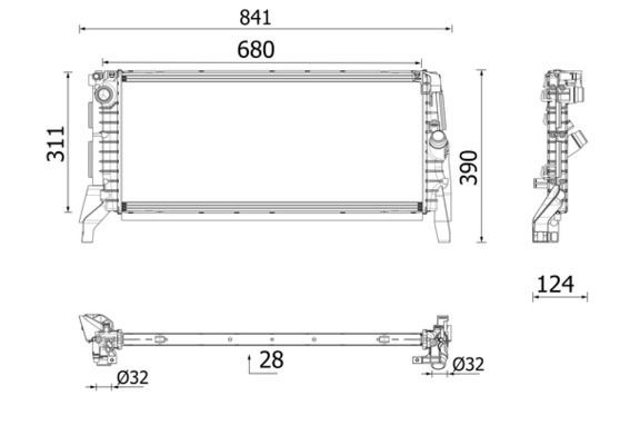 MAHLE ORIGINAL Engine radiator Article number: CR 2749 000P cheaply