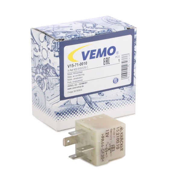 VEMO V15-71-0010 Relee, Kliimaseade A4 1.8 T quattro 180 HP Bensiin 2001