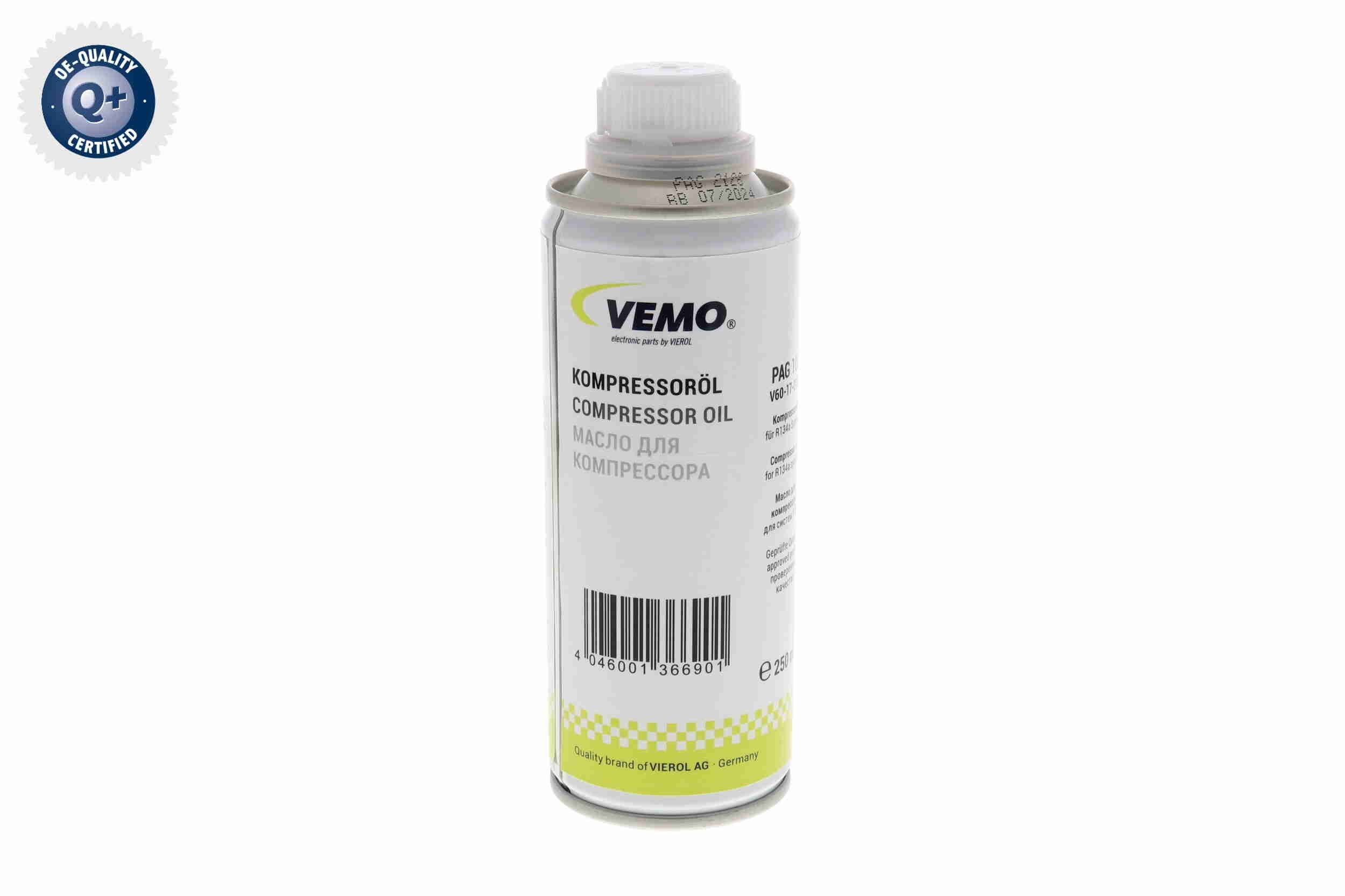 VEMO Oil, air conditioning system Q+, original equipment manufacturer quality Article number: V60-17-0002 cheaply