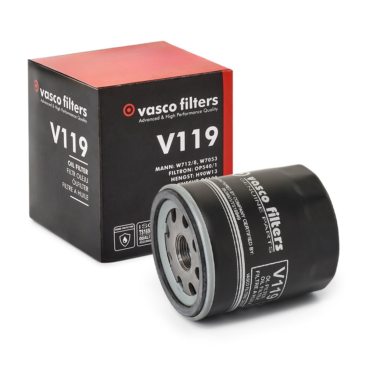DAVID VASCO Oil filter Article number: V119 cheaply