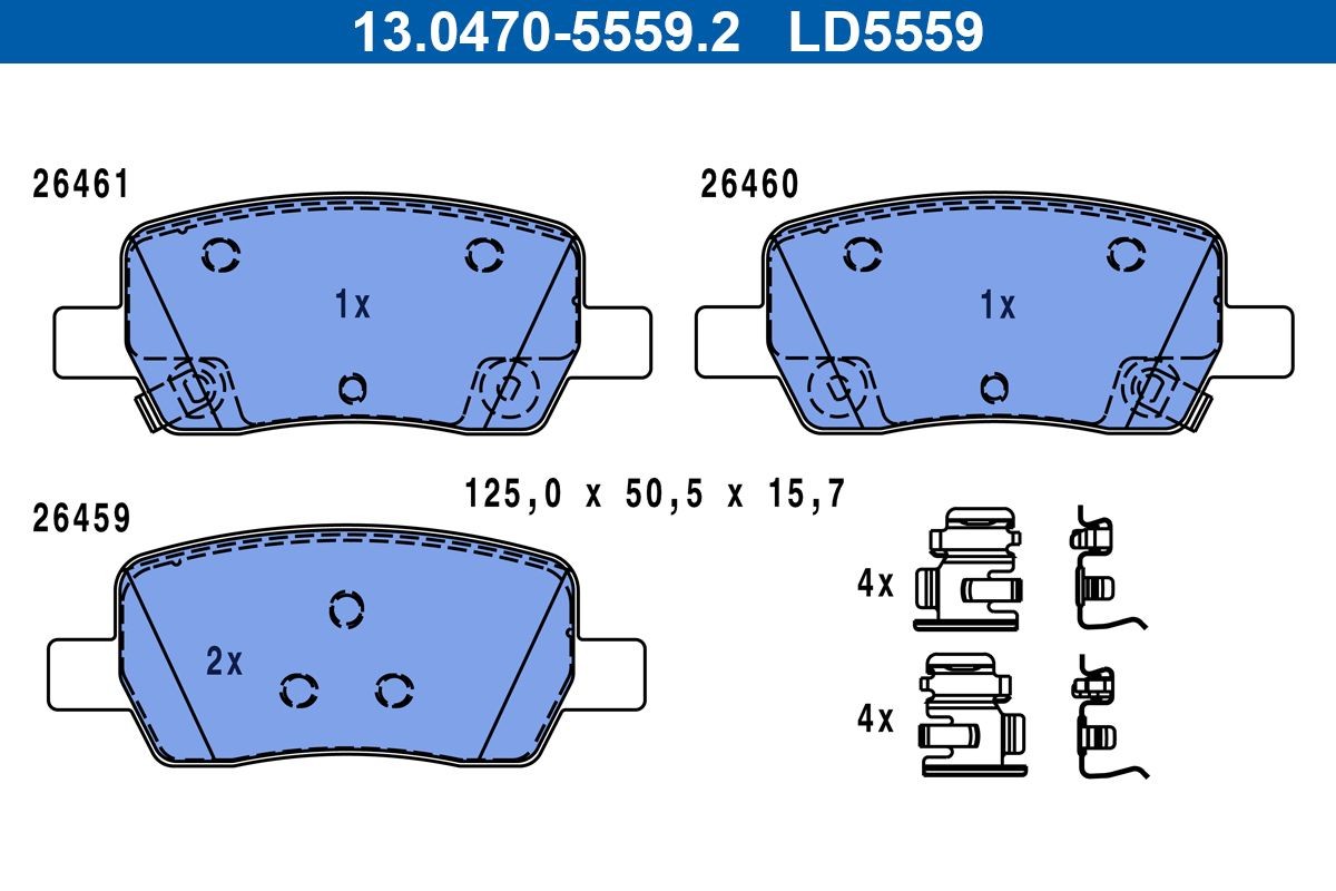 ATE Brake pad set Article number: 13.0470-5559.2 cheaply