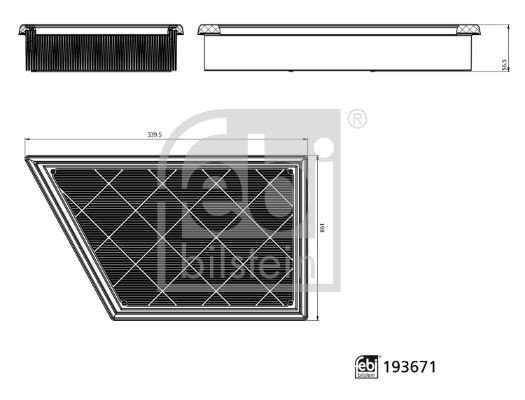 FEBI BILSTEIN Air filter Article number: 193671 cheaply