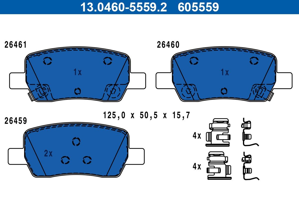 ATE Brake pad set Article number: 13.0460-5559.2 cheaply