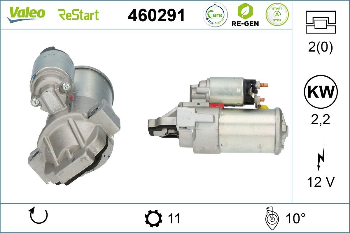 VALEO Starter motor Article number: 460291 cheaply