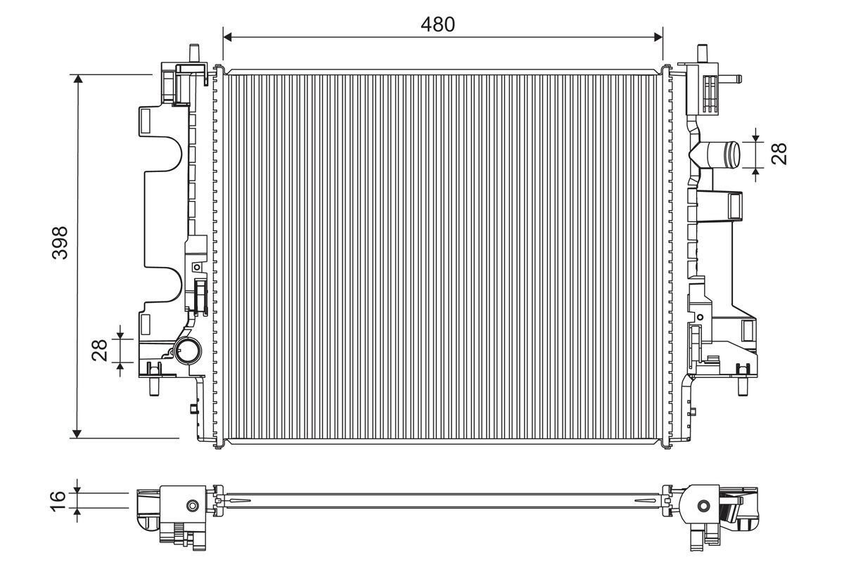 VALEO Engine radiator Article number: 701194 cheaply