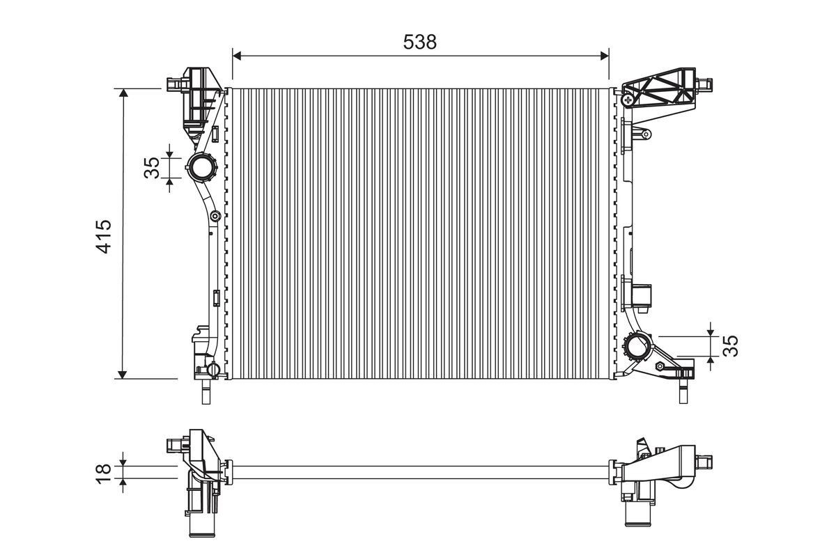 VALEO Engine radiator Article number: 701255 cheaply