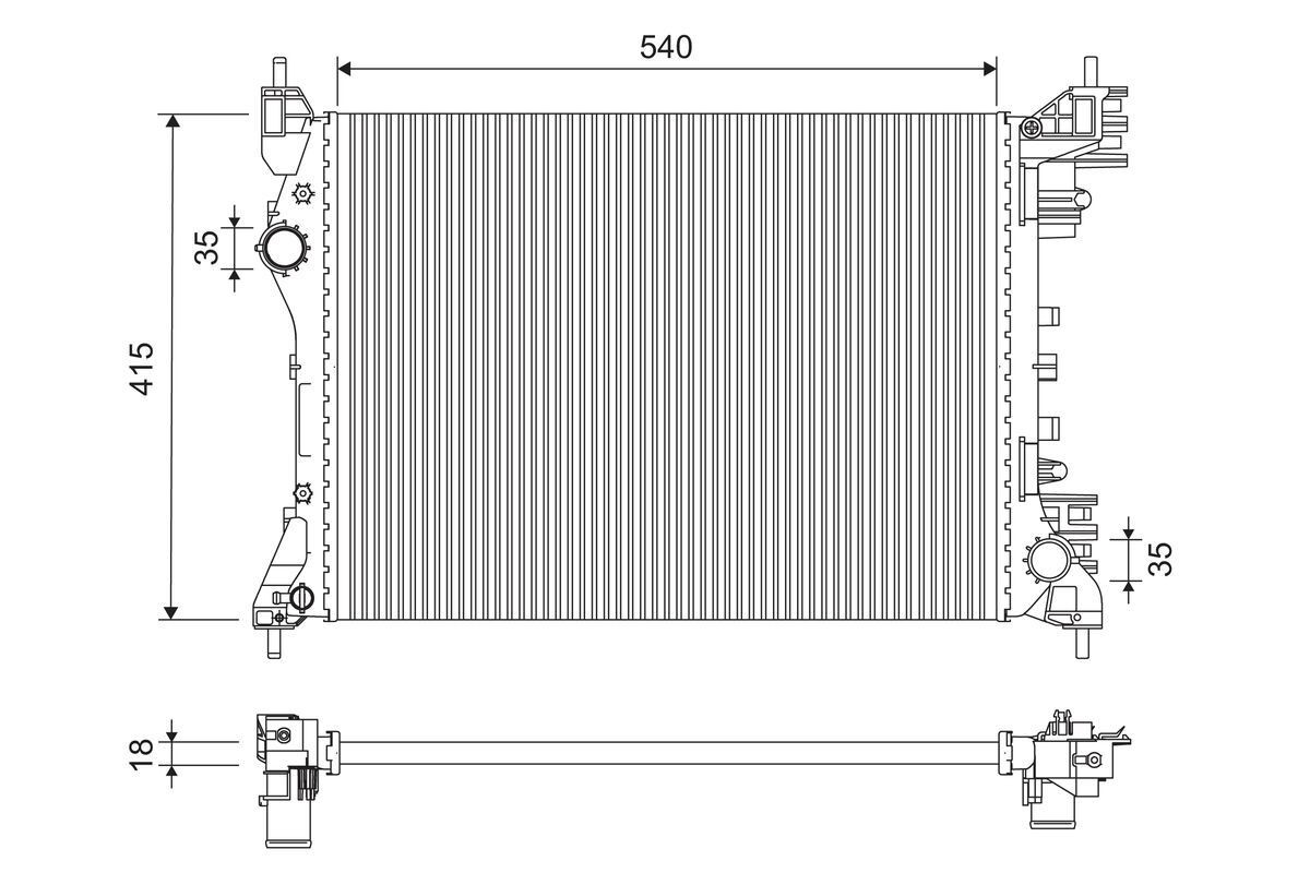 VALEO Engine radiator Article number: 701258 cheaply