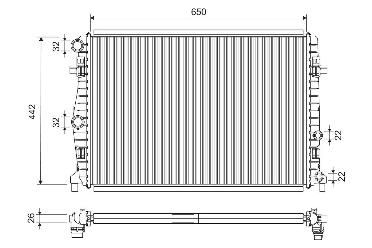 VALEO Engine radiator Article number: 701285 cheaply