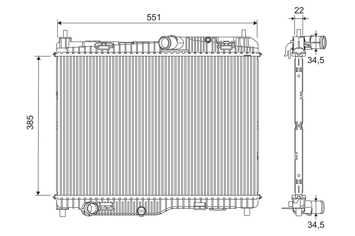 VALEO Radiaator, mootorijahutus Artikli number: 701286 soodsalt