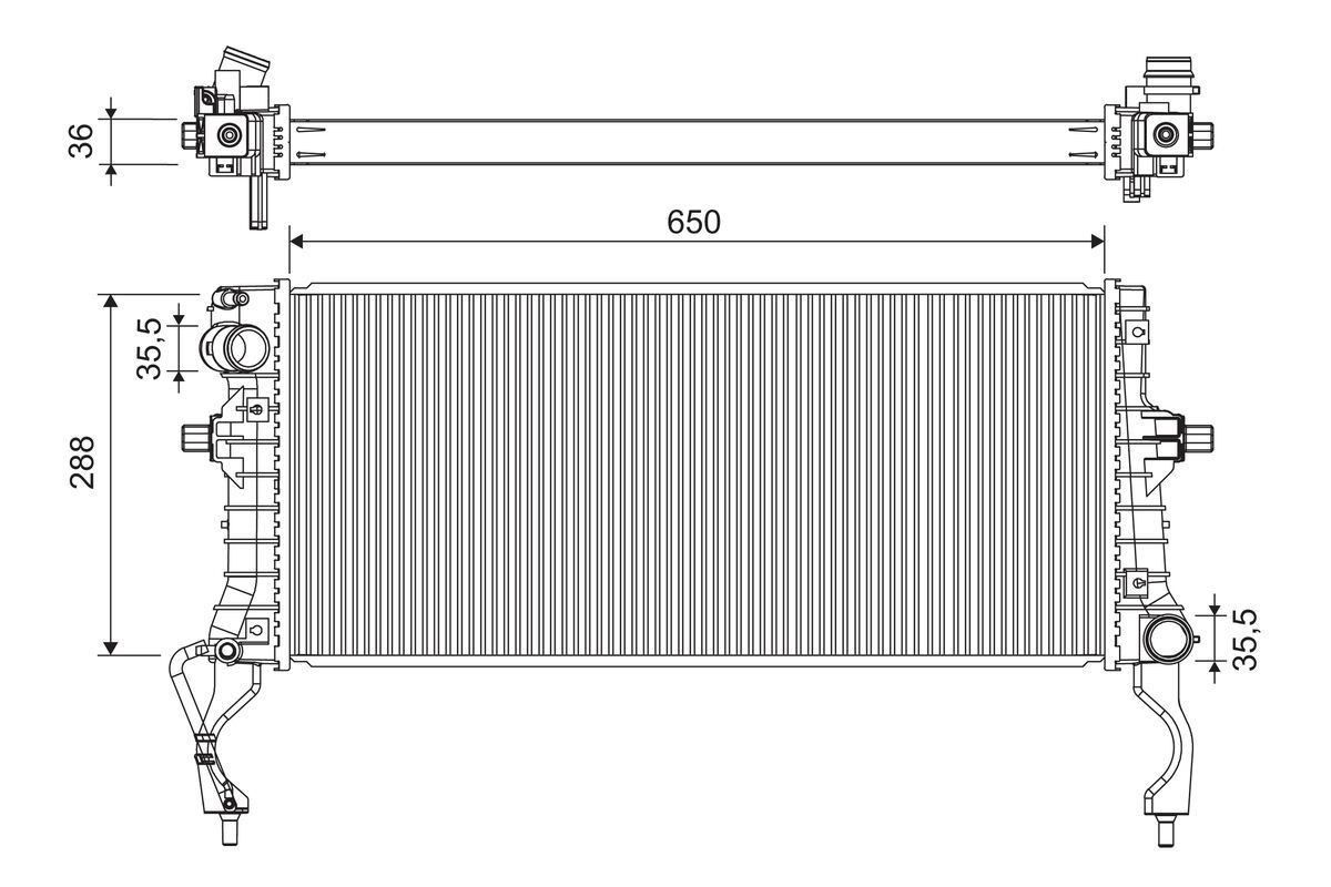VALEO Engine radiator Article number: 701310 cheaply
