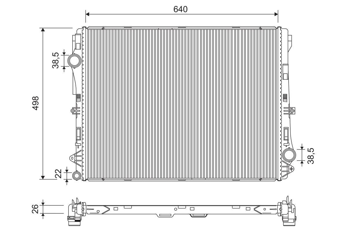 VALEO Radiaator, mootorijahutus Artikli number: 701314 soodsalt