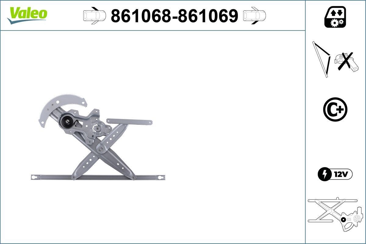 VALEO Window regulator Article number: 861068 cheaply