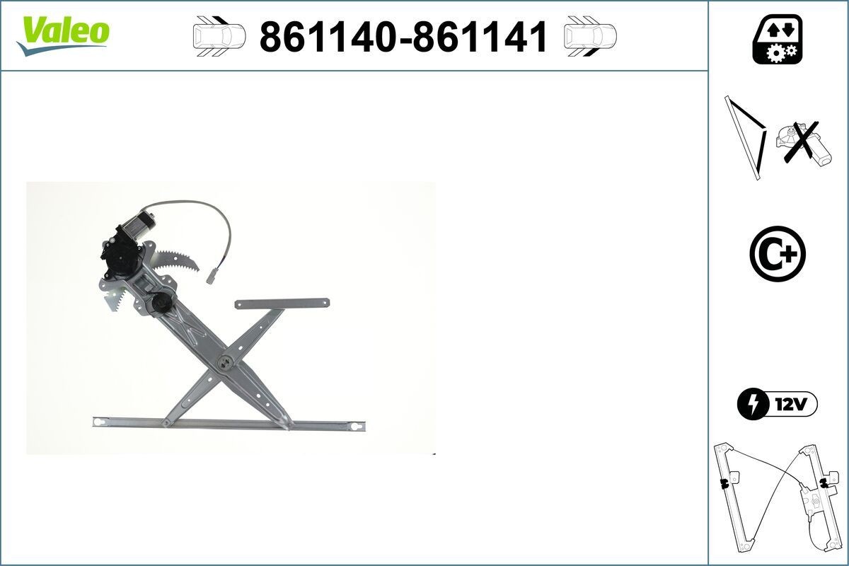 VALEO Window regulator Article number: 861140 cheaply