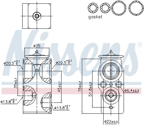 NISSENS AC expansion valve Article number: 999421 cheaply