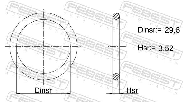 FEBEST Seal, coolant tube Article number: 01400-009 cheaply
