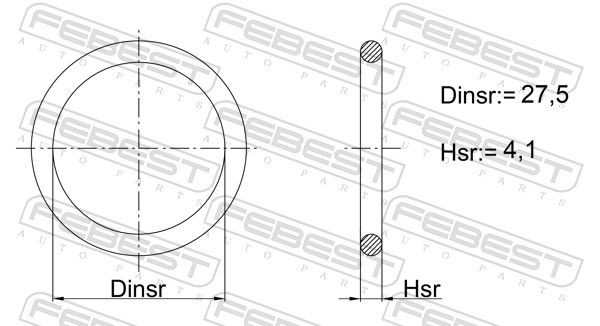 FEBEST Gasket, coolant flange Article number: 03400-008 cheaply