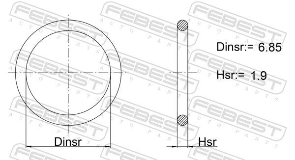FEBEST 04400-005 Seal Ring, air conditioning system line INTEGRA 1.6 (DB6) 120 PS Petrol 2001
