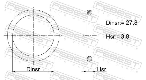 FEBEST Seal, radiator cap bolt Article number: 07400-001 cheaply