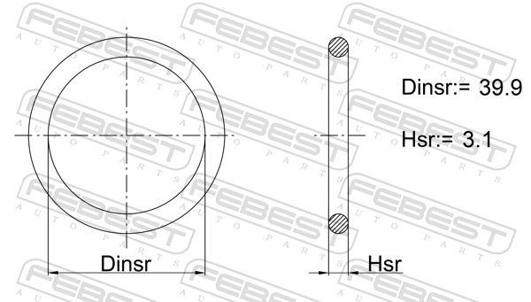 FEBEST Gasket, coolant flange Article number: 16400-011 cheaply