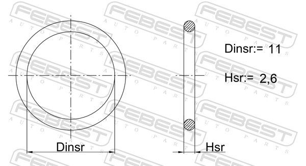 FEBEST Seal, coolant tube Article number: 23400-030 cheaply