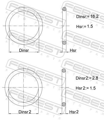 FEBEST Seal Kit, injector nozzle Article number: 27400-002-KIT cheaply