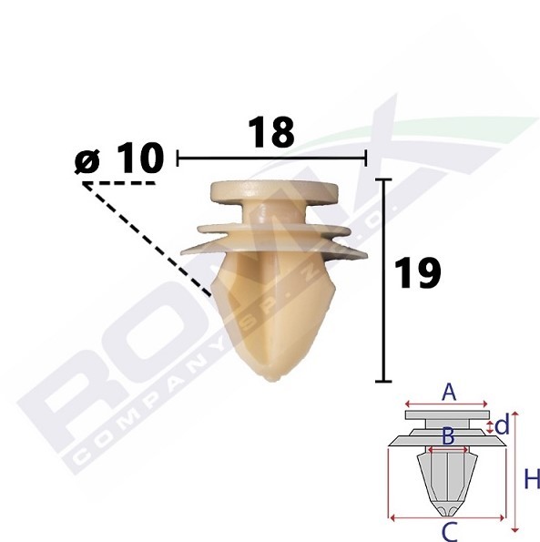 ROMIX Clip, trim / protective strip Article number: C70852 cheaply