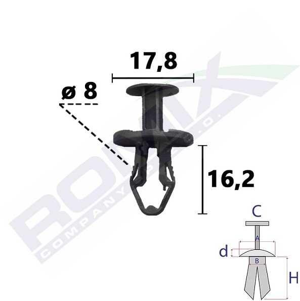 ROMIX Clip, trim / protective strip Article number: C70861 cheaply