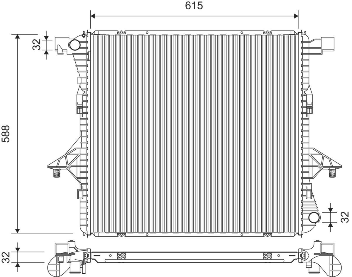 VALEO Engine radiator Article number: 701379 cheaply