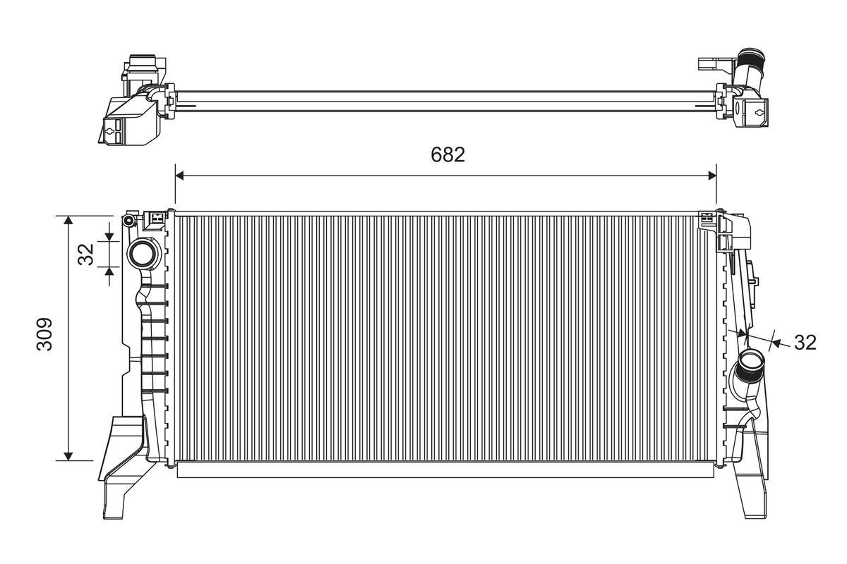 VALEO Engine radiator Article number: 701422 cheaply