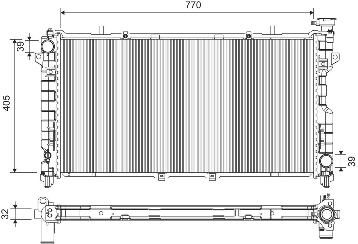 VALEO Radiaator, mootorijahutus Artikli number: 701434 soodsalt