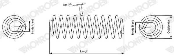 MONROE Coil spring Article number: SP4509 cheaply
