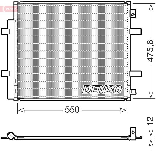 DENSO Air conditioning condenser Article number: DCN32073 cheaply