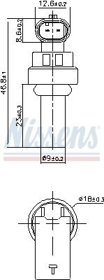 NISSENS Sensor, coolant temperature Article number: 207035 cheaply