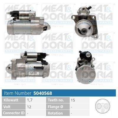 MEAT & DORIA Starter motor Article number: 5040568 cheaply