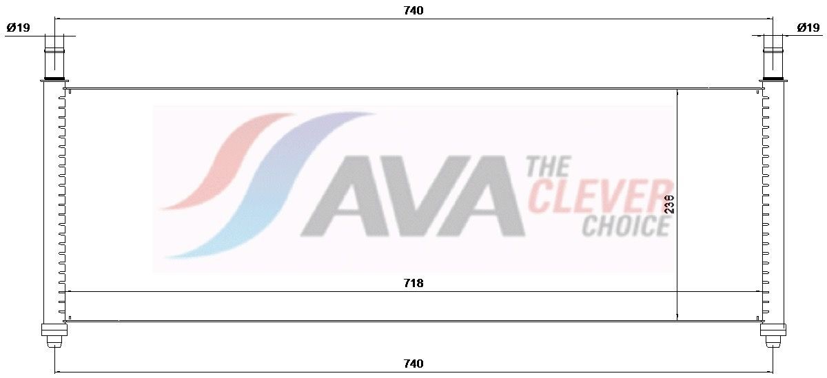 AVA COOLING SYSTEMS Engine radiator Article number: TE2001 cheaply