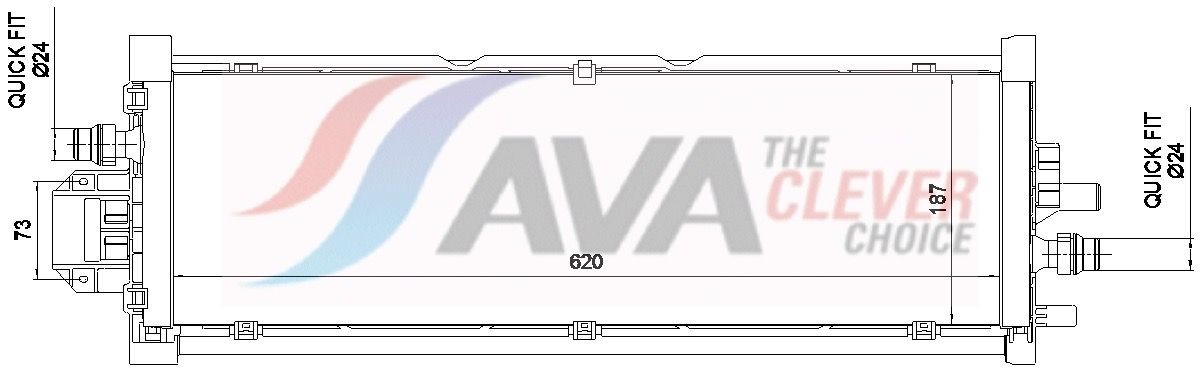 AVA COOLING SYSTEMS Engine radiator Article number: TE2002 cheaply