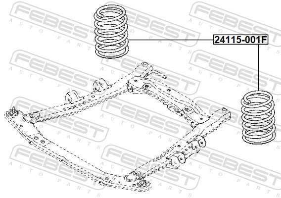FEBEST Coil spring Article number: 24115-001F cheaply
