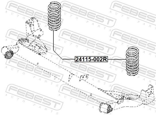 FEBEST Coil spring Article number: 24115-002R cheaply