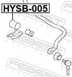 FEBEST Anti roll bar bush Article number: HYSB-005 cheaply