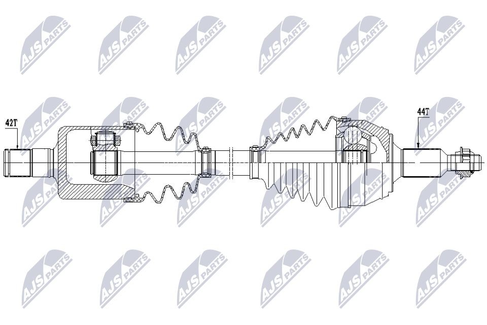 NTY Drive shaft Article number: NPW-VW-242 cheaply