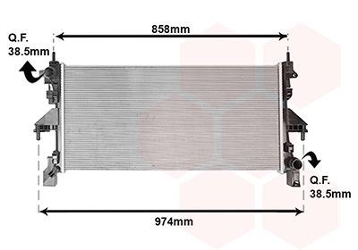 VAN WEZEL Engine radiator Article number: 17012725 cheaply