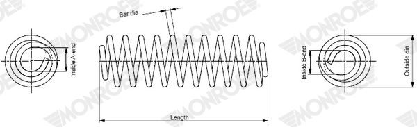 MONROE Coil spring Article number: SP4741 cheaply