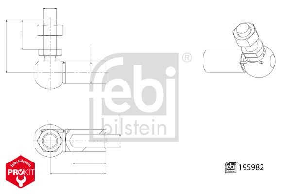 FEBI BILSTEIN Ball Head, gearshift linkage Article number: 195982 cheaply