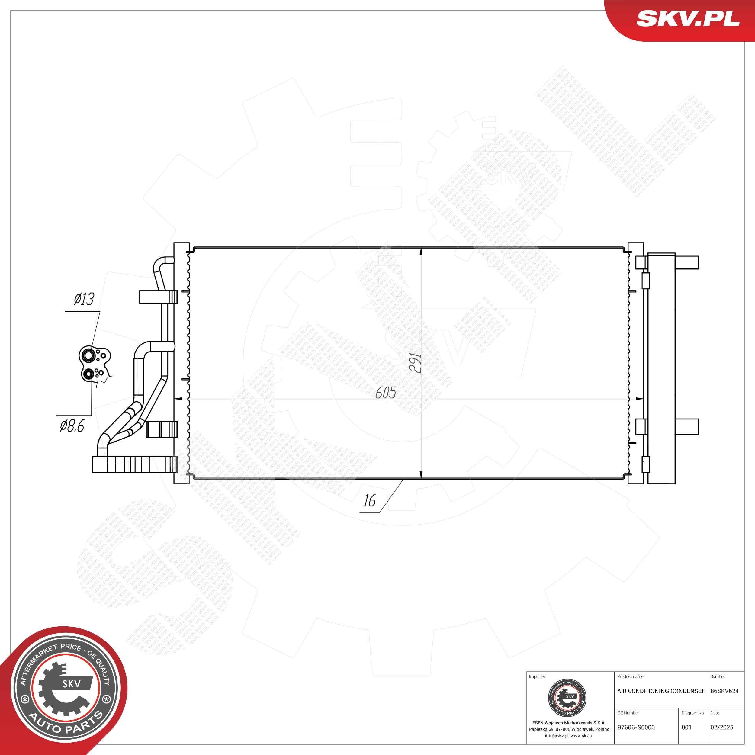 ESEN SKV 71SKV086 NOx-sensor, NOx-katalüsaator TIGUAN 2.0 TDI 4motion 150 HP Diisel